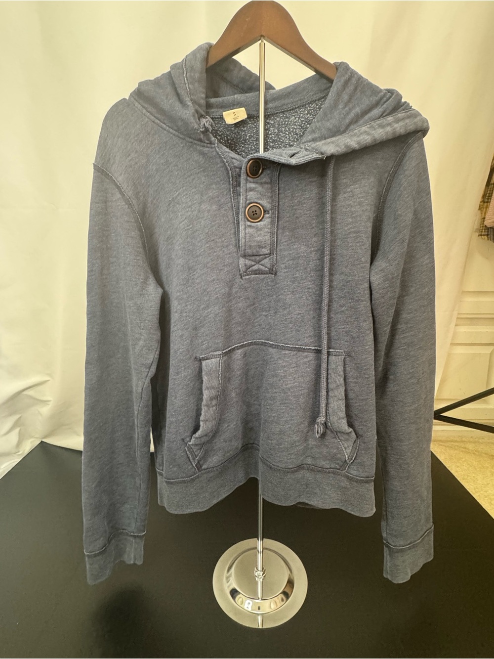 Hollister adult small- Casual Hooded Pullover Sweatshirt - Slate Blue